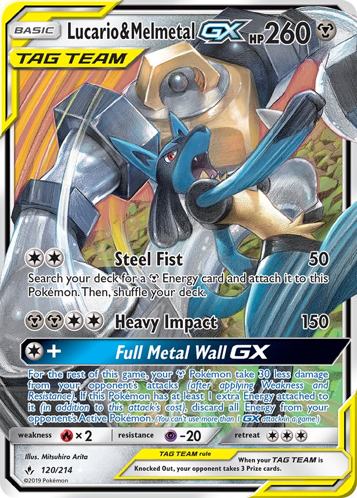 Lucario & Melmetal GX 120/214 Holo Rare GX