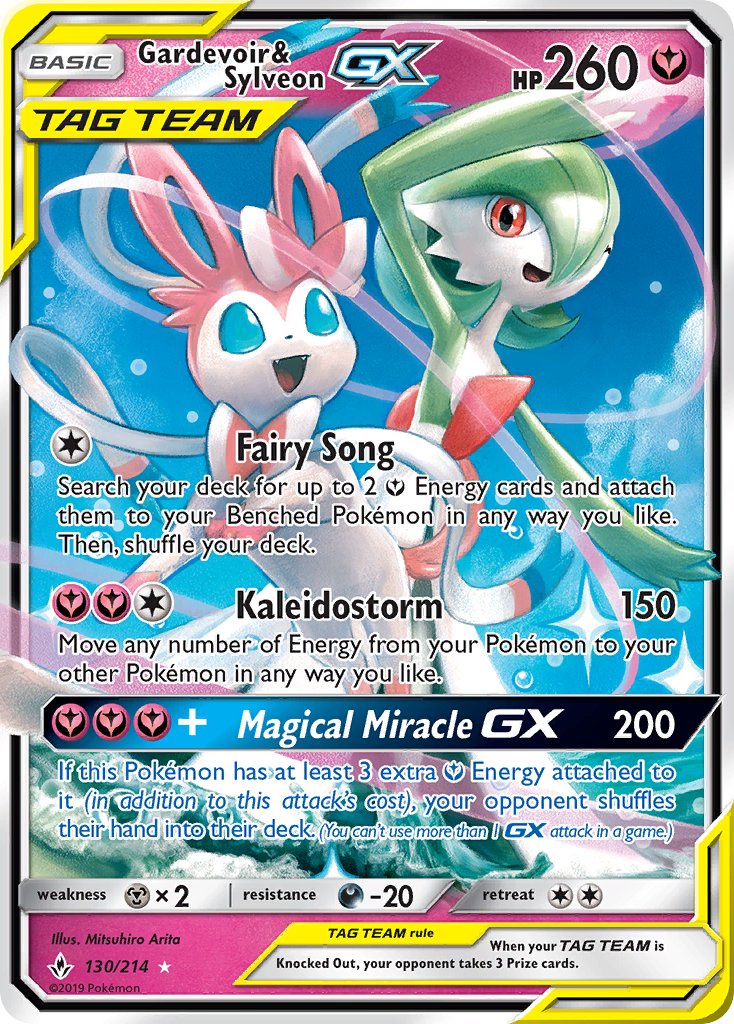 Gardevoir & Sylveon GX 130/214 Holo Rare GX