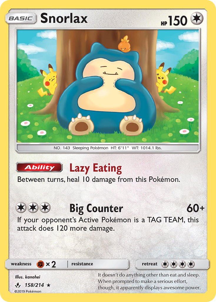 Snorlax 158/214 Reverse Rare