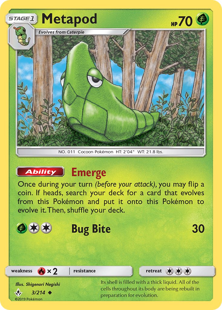 Metapod 3/214 Reverse Uncommon