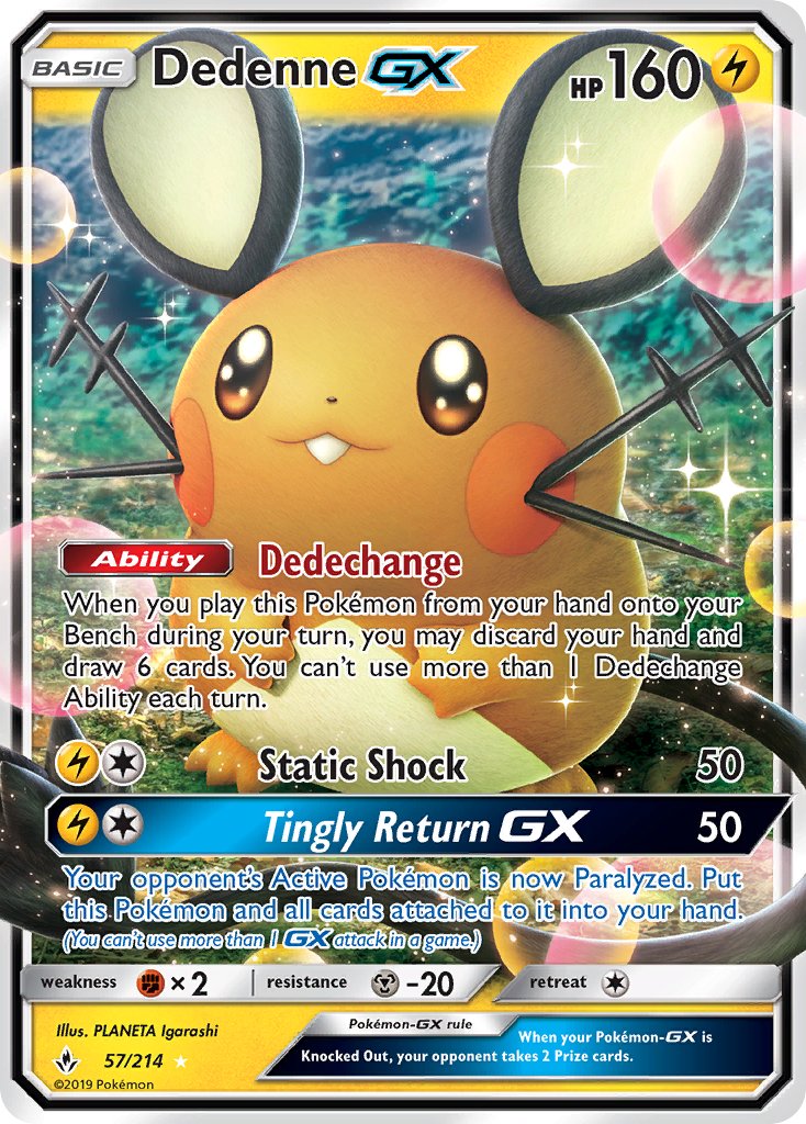 Dedenne GX 57/214 Holo Rare GX