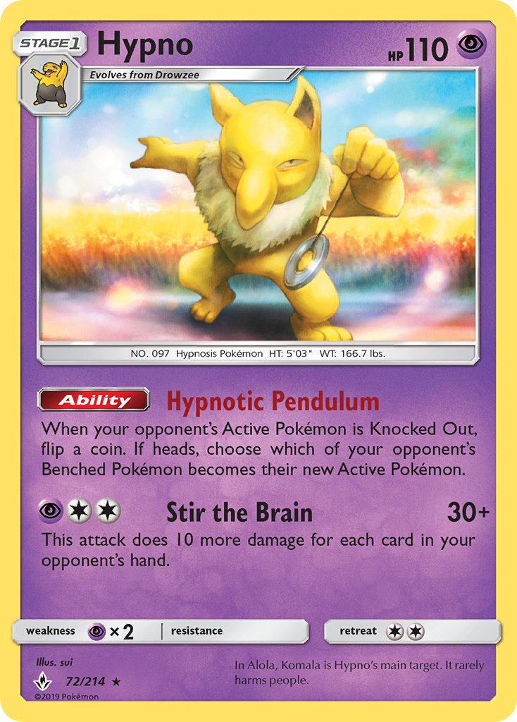 Hypno 72/214 Reverse Rare