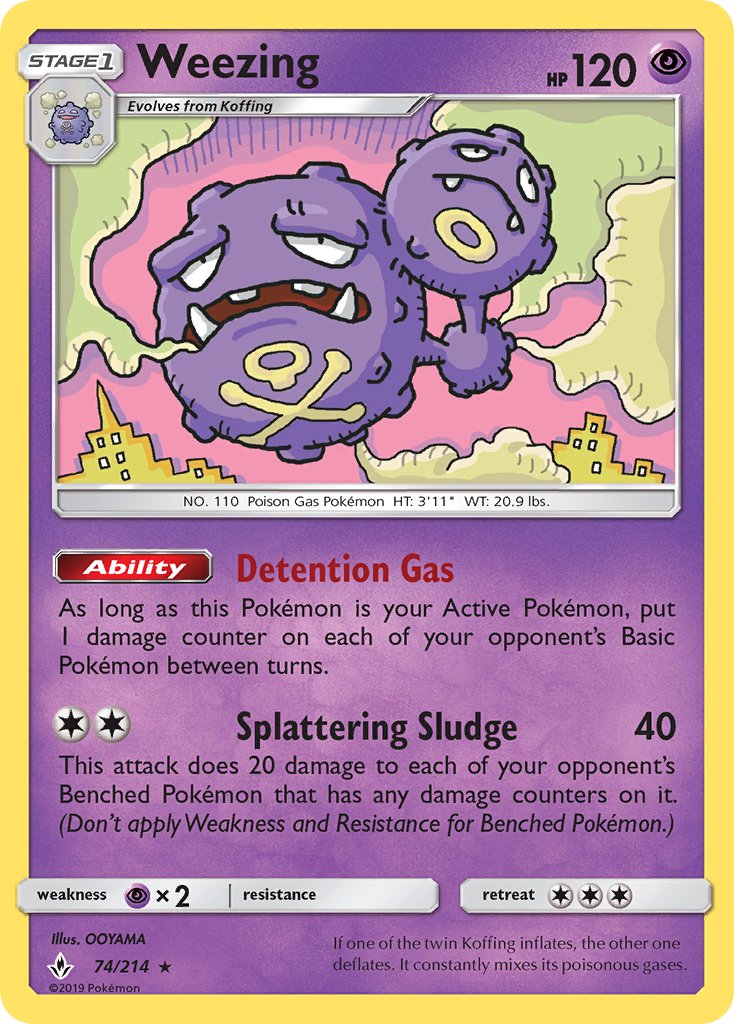 Weezing 74/214 Reverse Rare
