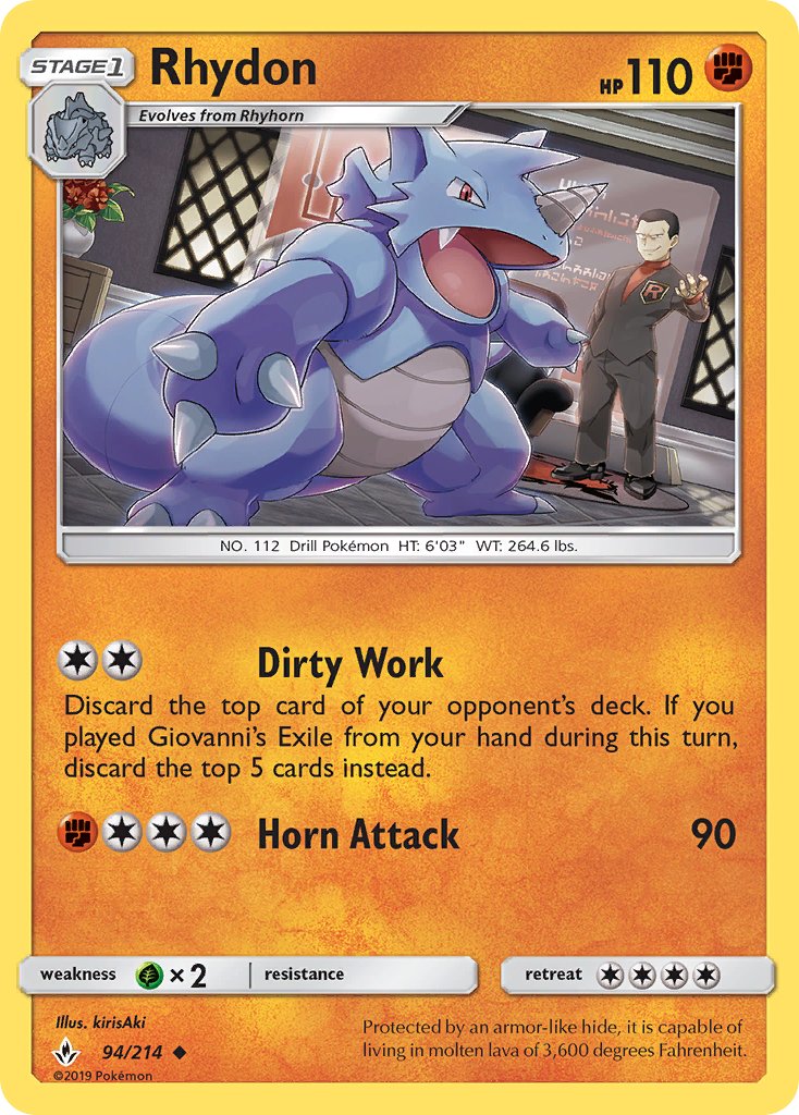 Rhydon 94/214 Uncommon