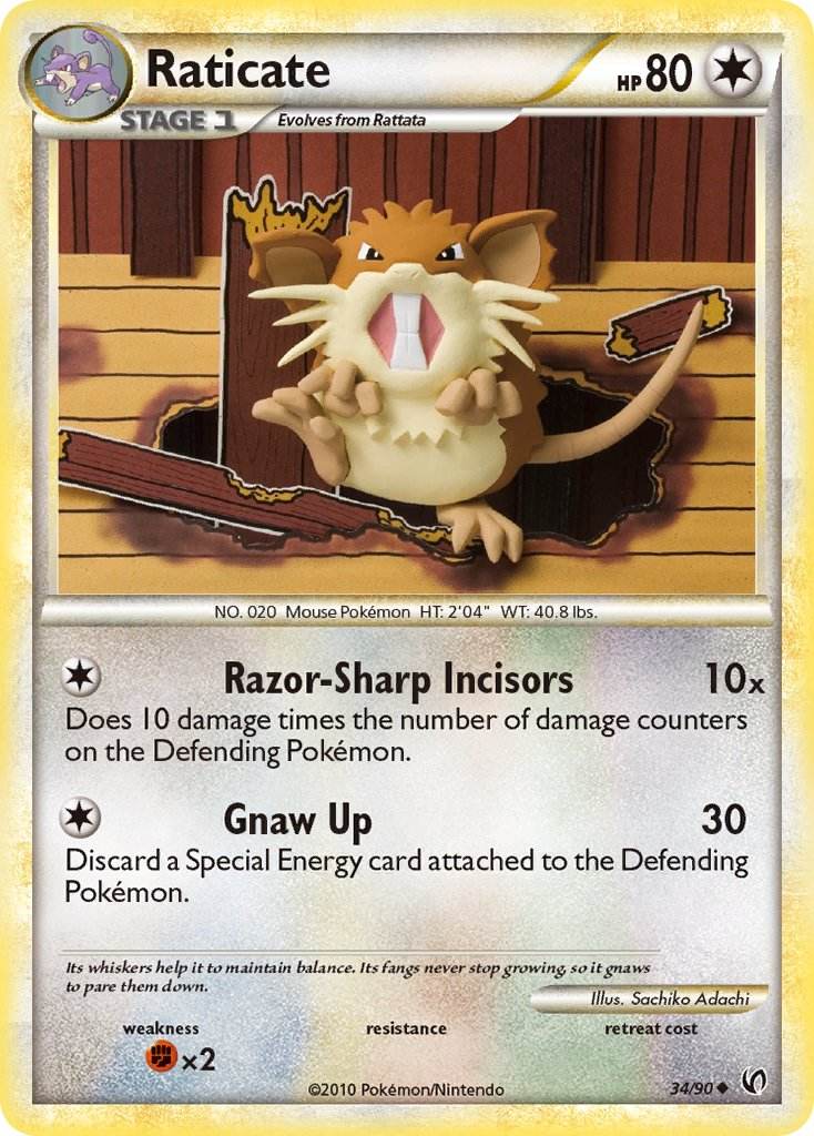 Raticate 34/90 Reverse Uncommon - MissingNo.