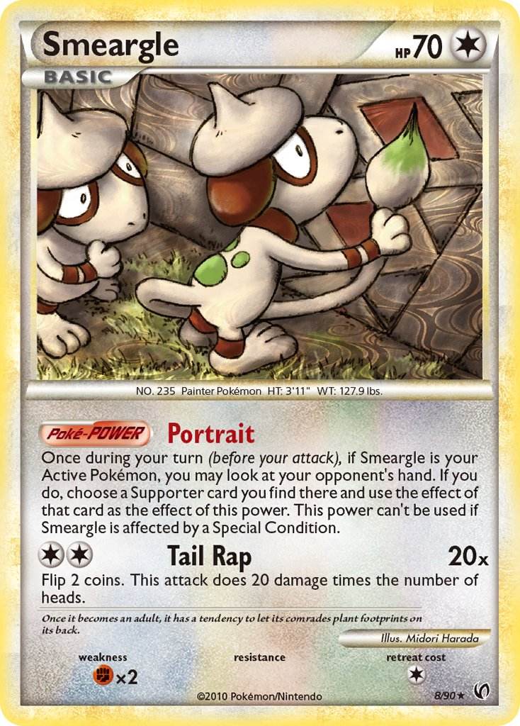 Smeargle 8/90 Reverse Rare - MissingNo.