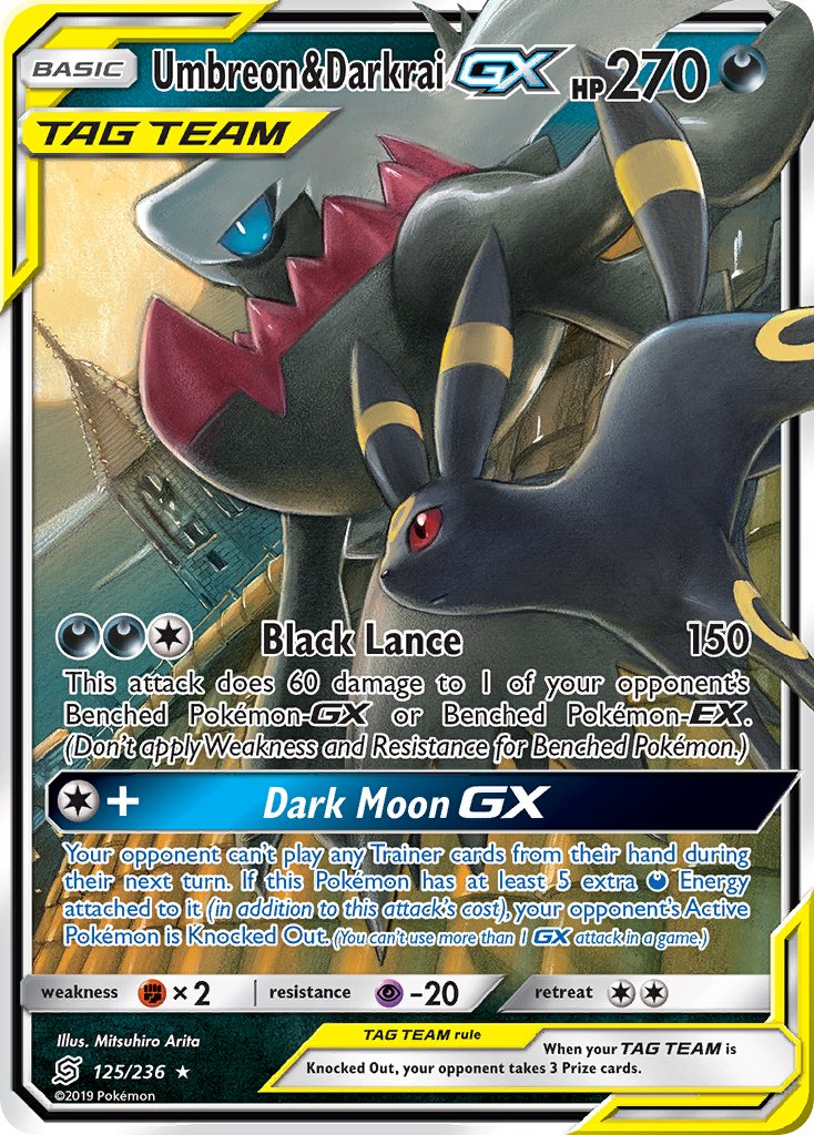 Umbreon & Darkrai GX 125/236 Holo Rare GX - MissingNo.