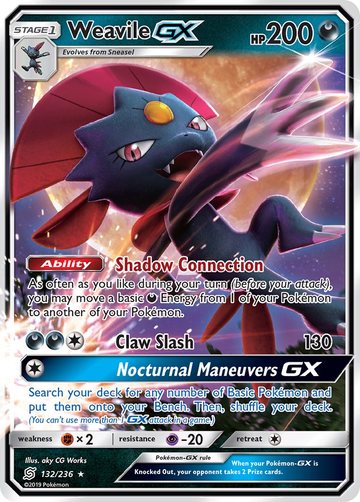 Weavile GX 132/236 Holo Rare GX - MissingNo.
