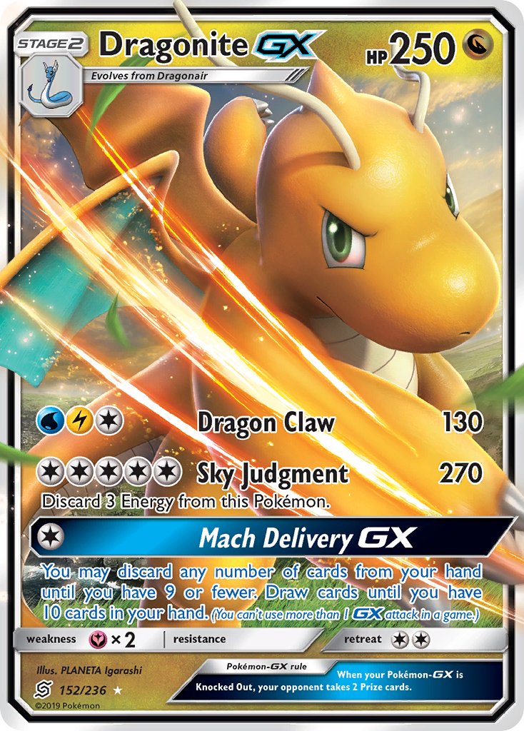 Dragonite GX 152/236 Holo Rare GX - MissingNo.