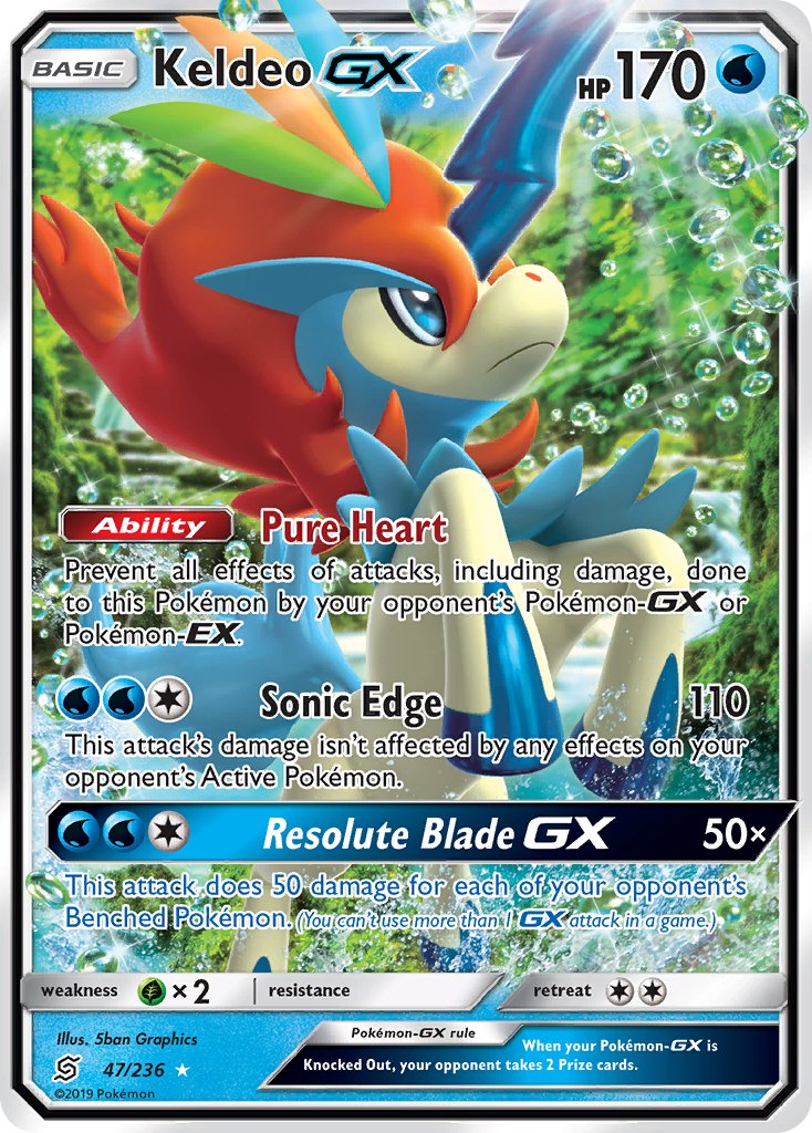 Keldeo GX 47/236 Holo Rare GX - MissingNo.