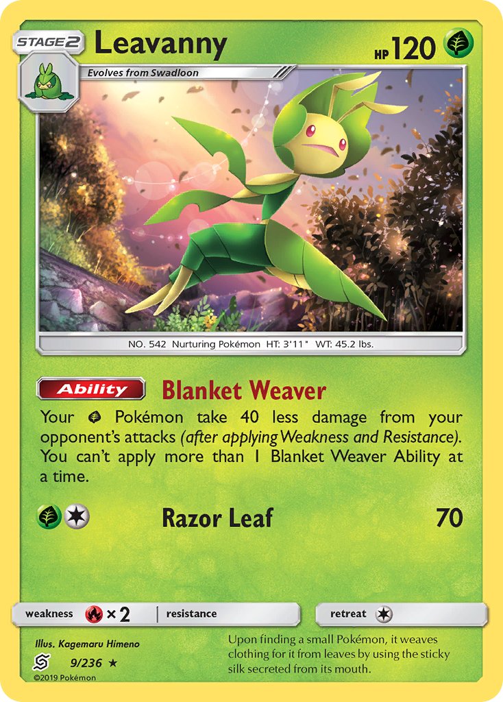 Leavanny 9/236 Reverse Rare - MissingNo.