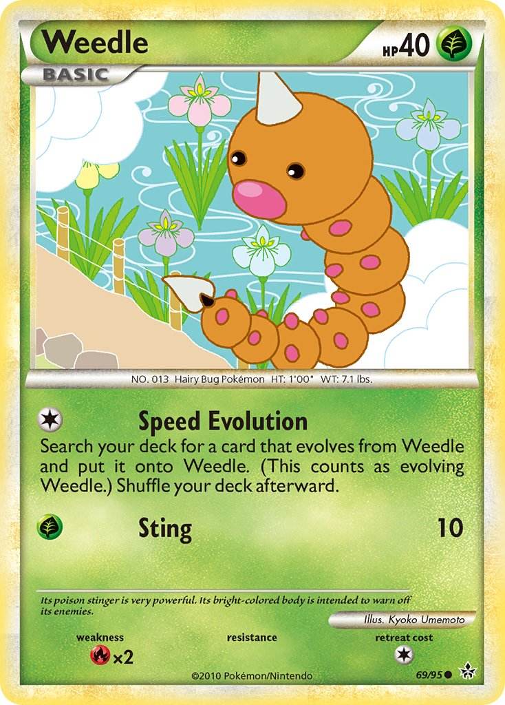 Weedle 69/95 Reverse Common - MissingNo.