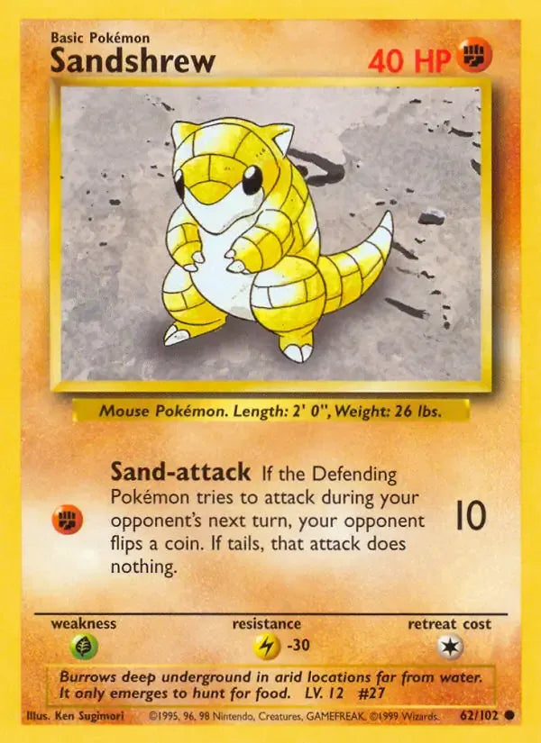 Sandshrew 62/102 Common (LP) - MissingNo.