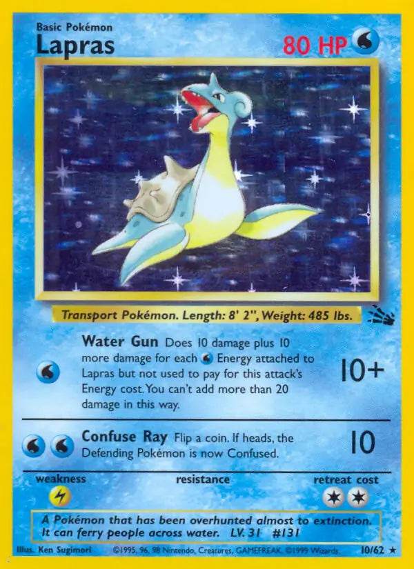 Lapras 10/62 Holo Rare - MissingNo.
