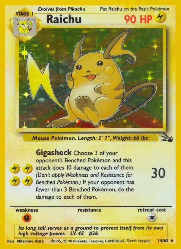 Raichu 14/62 Holo Rare - MissingNo.