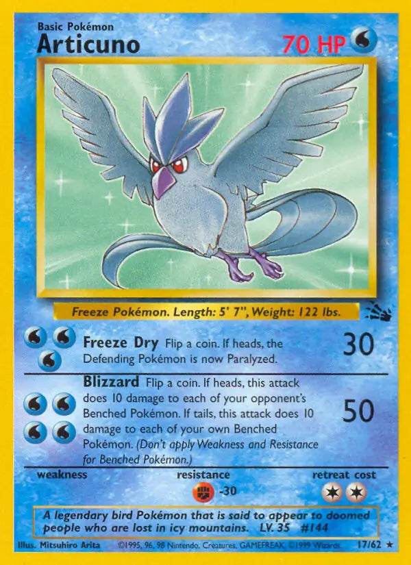 Articuno 17/62 Non-Holo Rare - MissingNo.