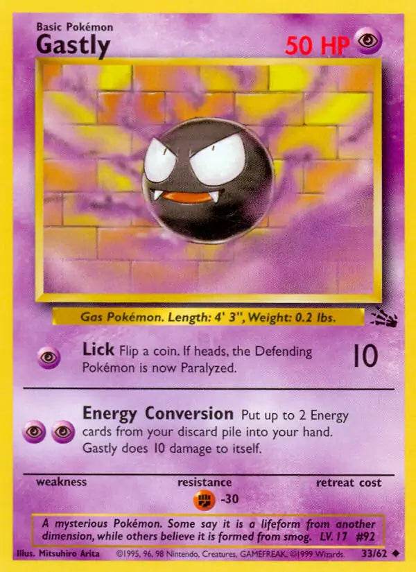 Gastly 33/62 Uncommon - MissingNo.