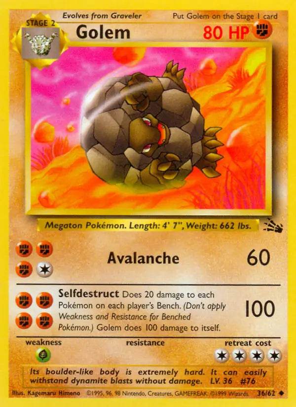 Golem 36/62 Uncommon (MP) - MissingNo.