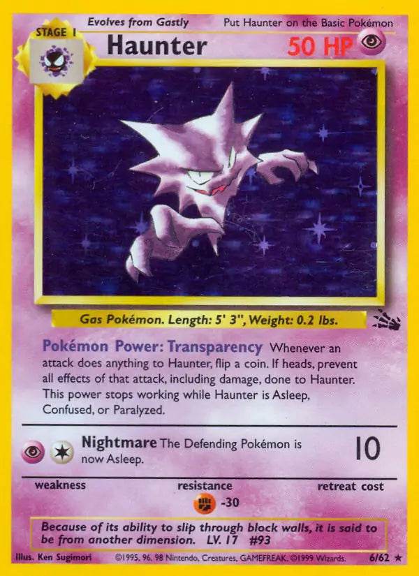 Haunter 6/62 Holo Rare - MissingNo.