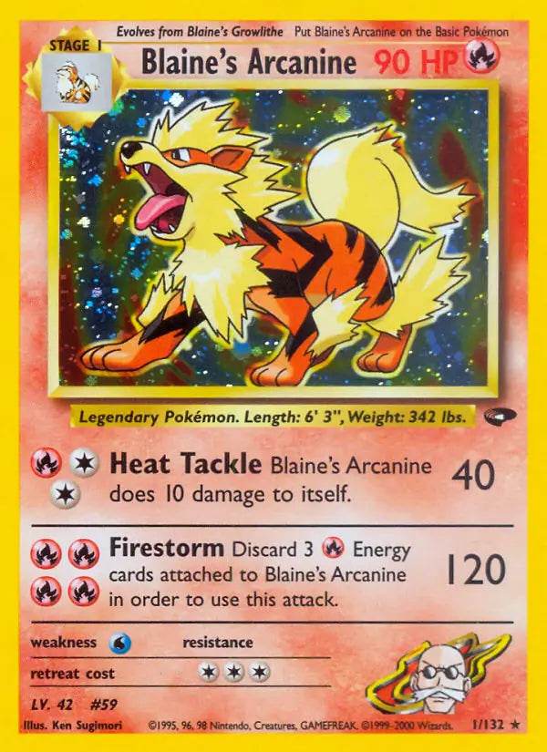 Blaine's Arcanine 1/132 Holo Rare - MissingNo.