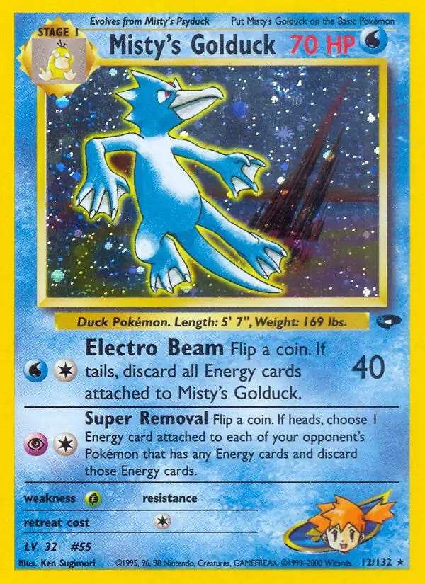 Misty's Golduck 12/132 Holo Rare - MissingNo.