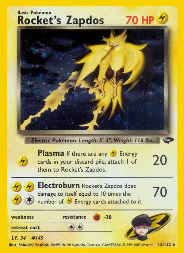 Rocket's Zapdos 15/132 Holo Rare - MissingNo.