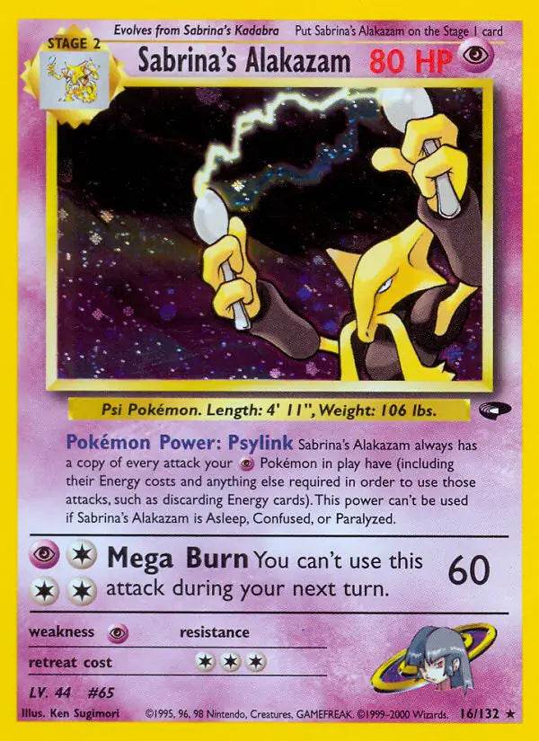 Sabrina's Alakazam 16/132 Holo Rare - MissingNo.