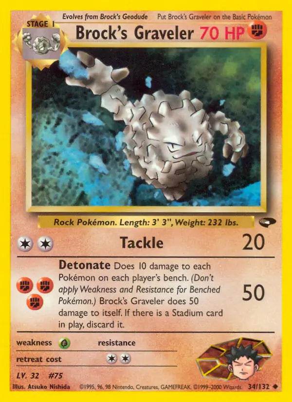 Brock's Graveler 34/132 Uncommon - MissingNo.
