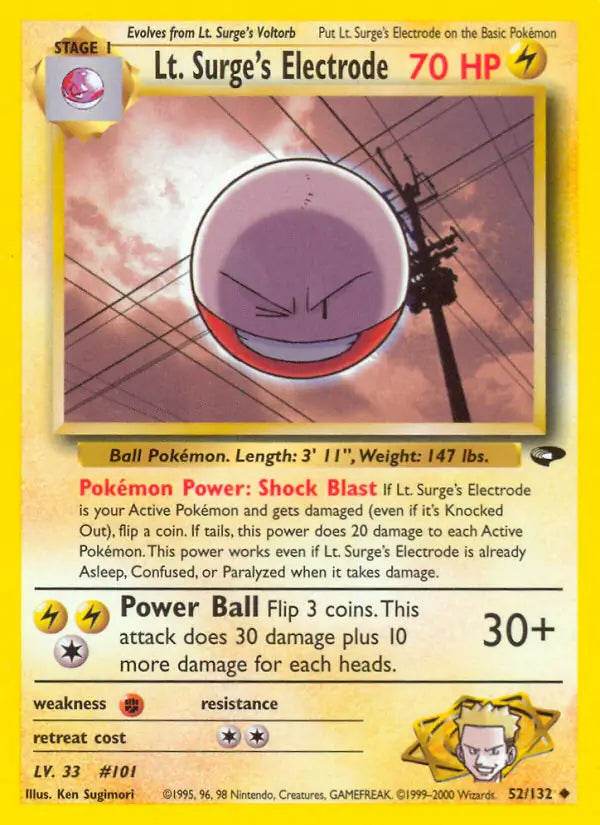 Lt. Surge's Electrode 52/132 Uncommon - MissingNo.