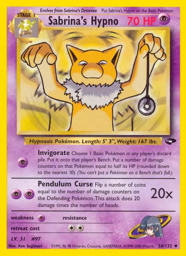 Sabrina's Hypno 56/132 Uncommon - MissingNo.