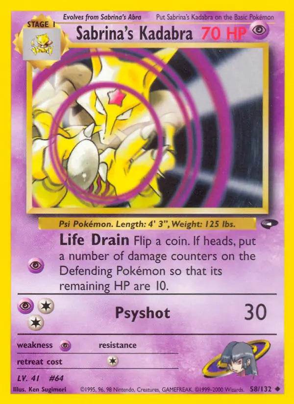 Sabrina's Kadabra 58/132 Uncommon - MissingNo.