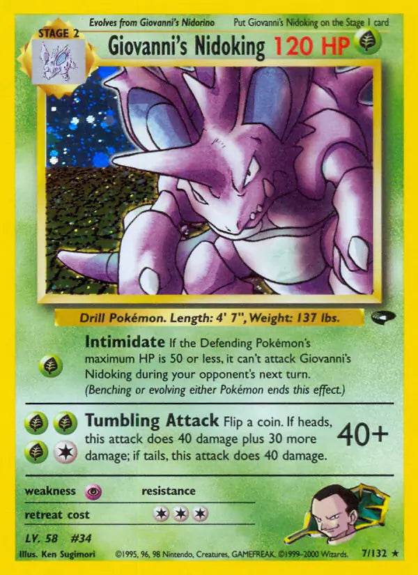 Giovanni's Nidoking 7/132 Holo Rare - MissingNo.