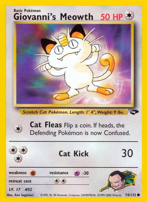 Giovanni's Meowth 74/132 Common - MissingNo.