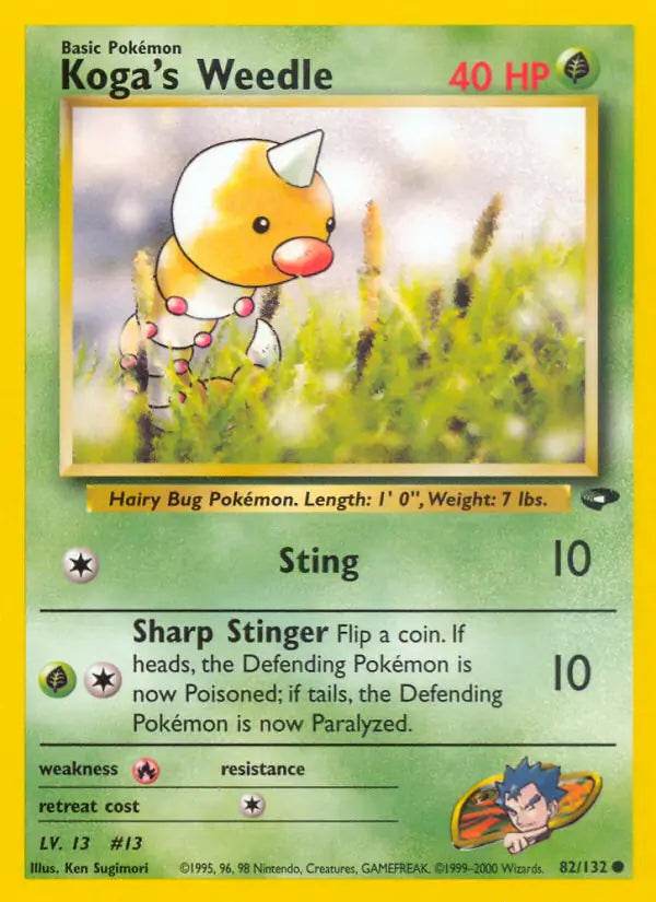 Koga's Weedle 82/132 Common - MissingNo.