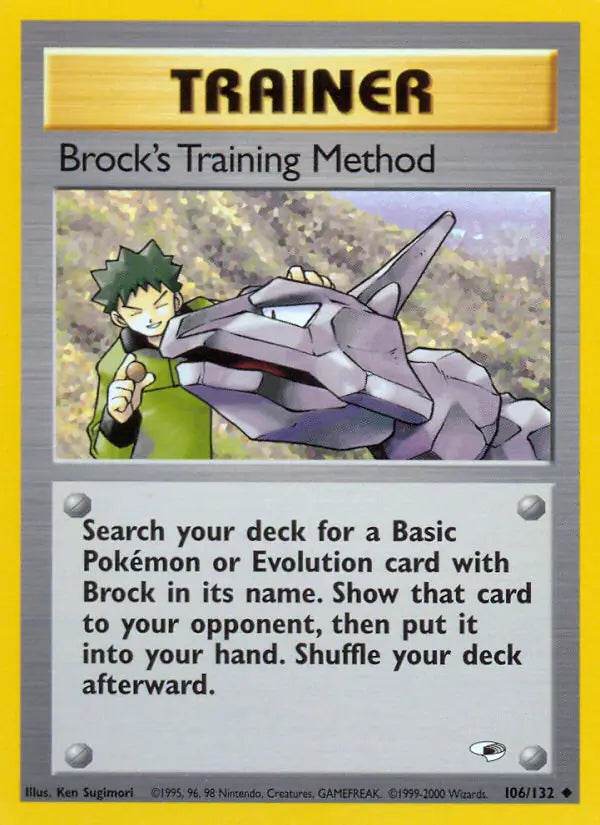 Brock's Training Method 106/132 Uncommon - MissingNo.