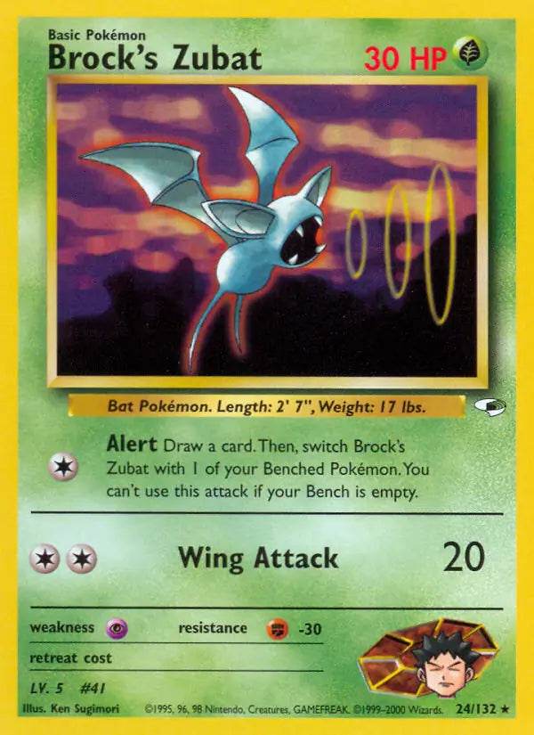 Brock's Zubat 24/132 Non-Holo Rare - MissingNo.