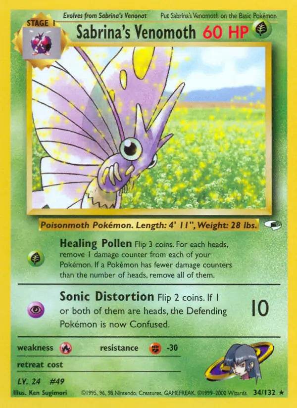 Sabrina's Venomoth 34/132 Non-Holo Rare - MissingNo.