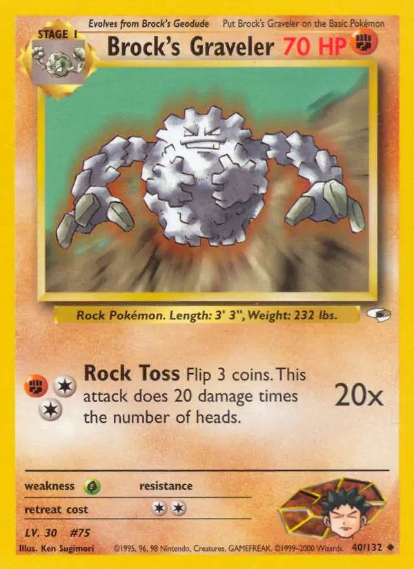 Brock's Graveler 40/132 Uncommon - MissingNo.