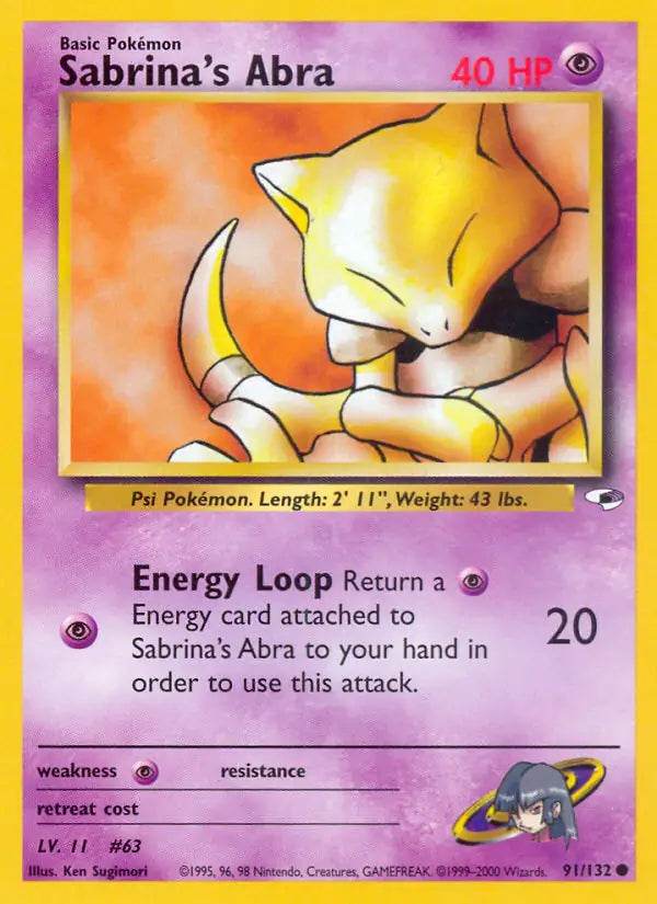 Sabrina's Abra 91/132 Common - MissingNo.