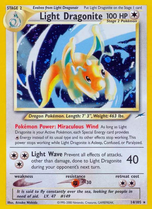 Light Dragonite 14/105 Holo Rare - MissingNo.