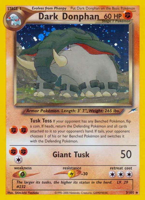 Dark Donphan 3/105 Holo Rare - MissingNo.