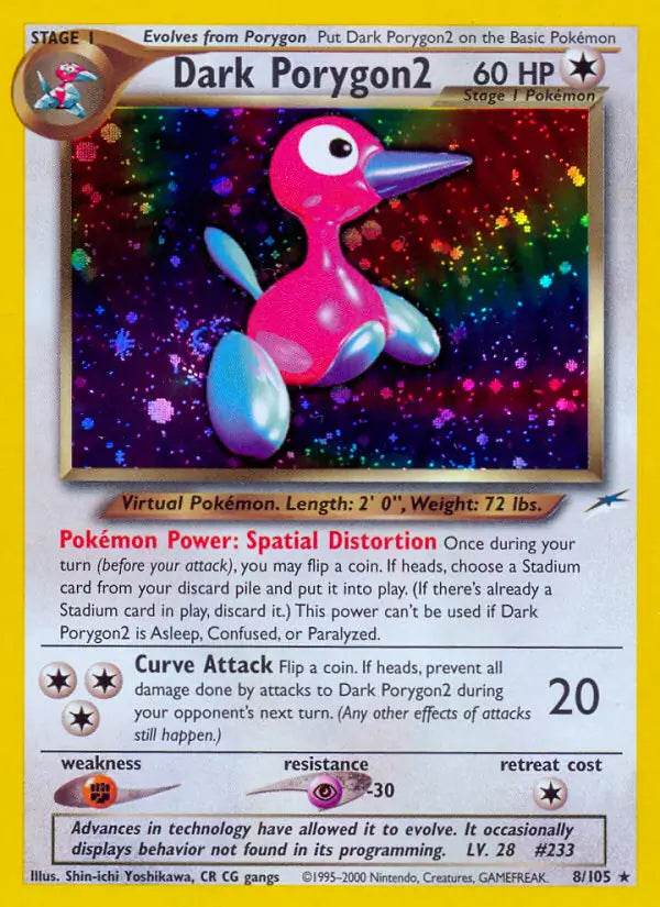 Dark Porygon2 8/105 Holo Rare - MissingNo.