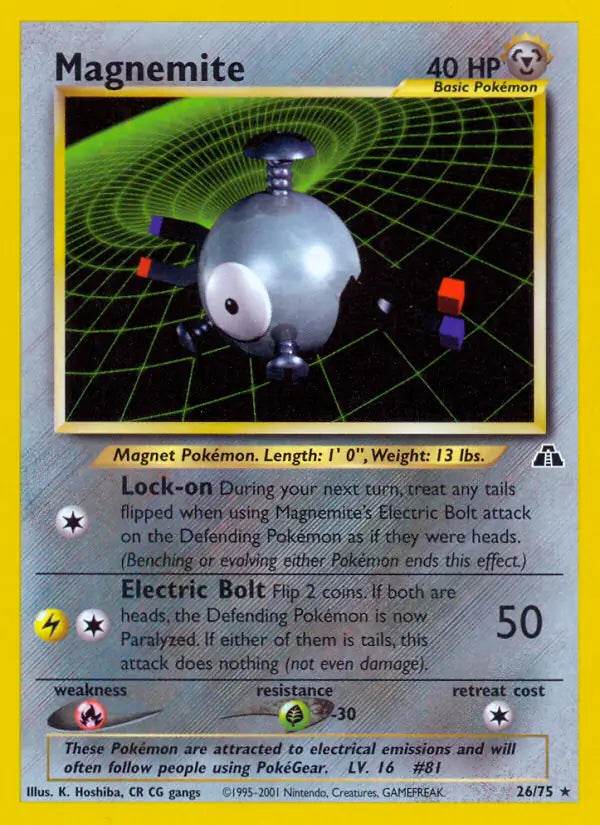 Magnemite 26/75 Non-Holo Rare - MissingNo.