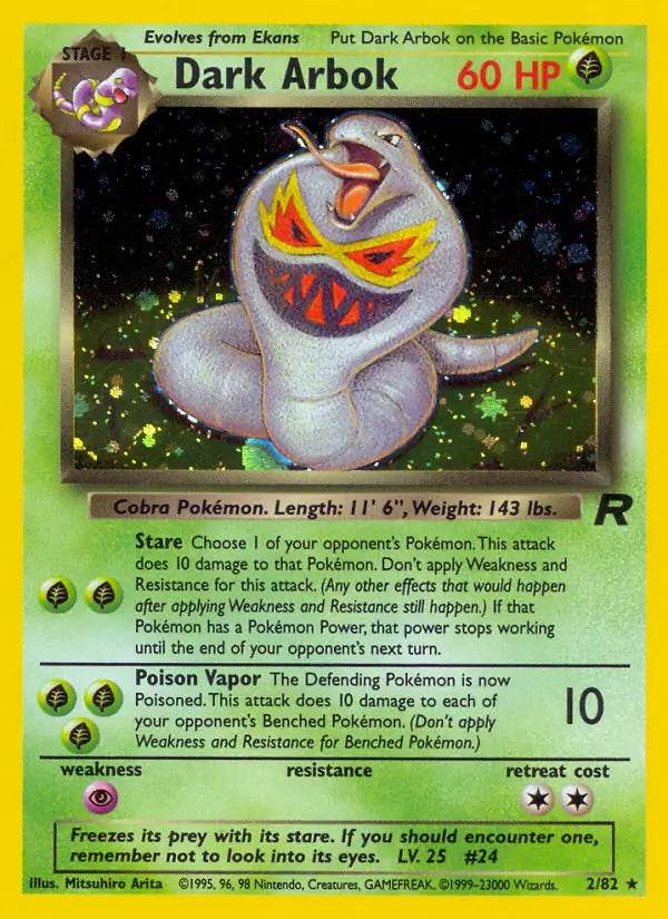 Dark Arbok 2/82 Holo Rare - MissingNo.