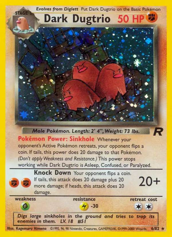 Dark Dugtrio 6/82 Holo Rare - MissingNo.