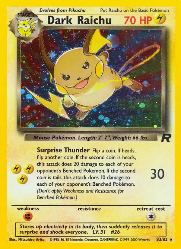 Dark Raichu 83/82 Holo Secret Rare - MissingNo.