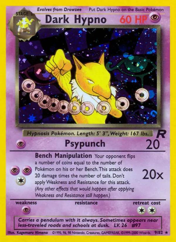 Dark Hypno 9/82 Holo Rare - MissingNo.