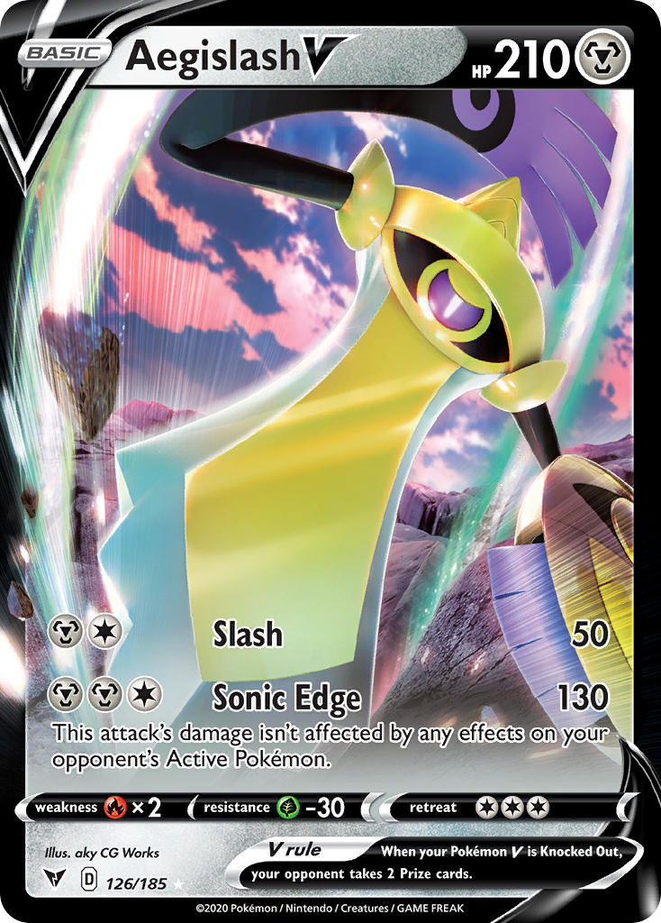 Aegislash V 126/185 Holo Rare V