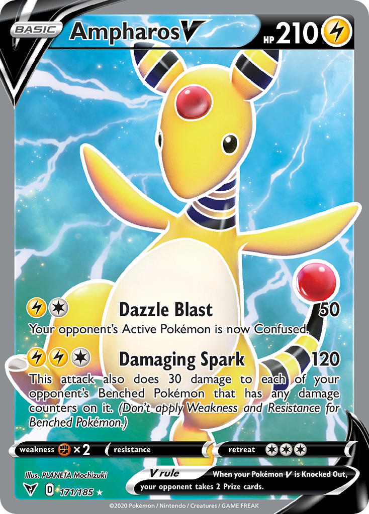 Ampharos V 171/185 Holo Ultra Rare V