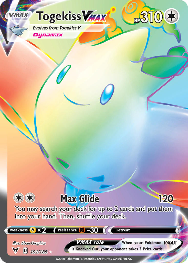 Togekiss VMAX 191/185 Rainbow Secret Rare VMAX